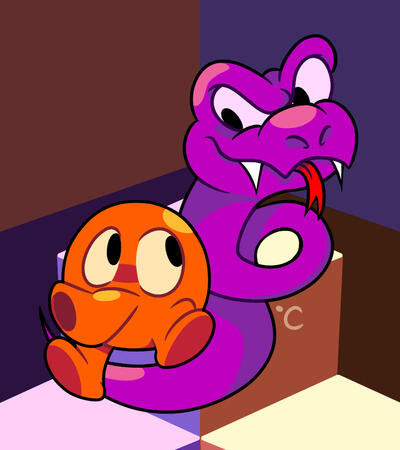 Q*bert and Coily